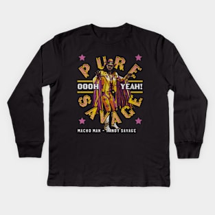 Macho Man Pure Savage Kids Long Sleeve T-Shirt